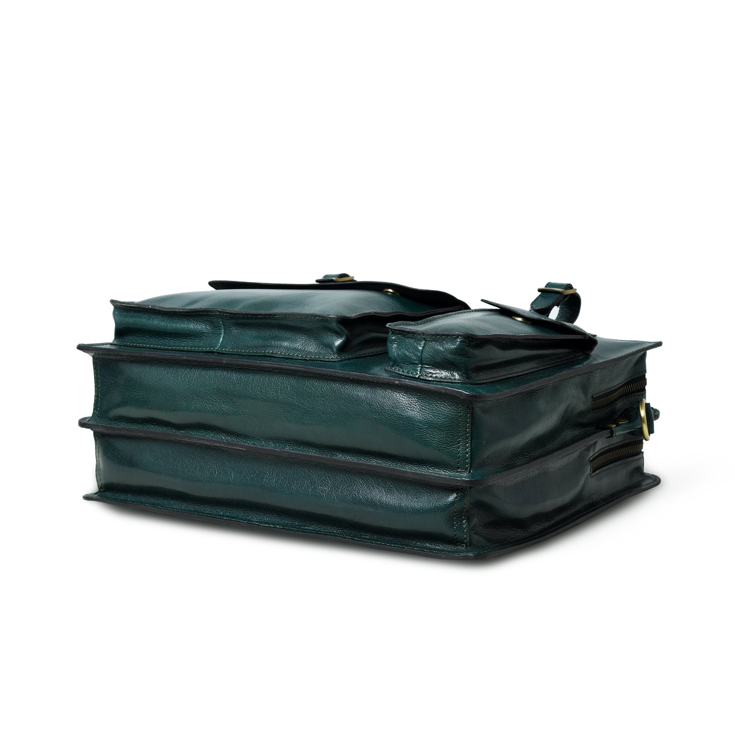Tuscany Italian Leather Briefcase, Green - Tampa Home & Garden Store