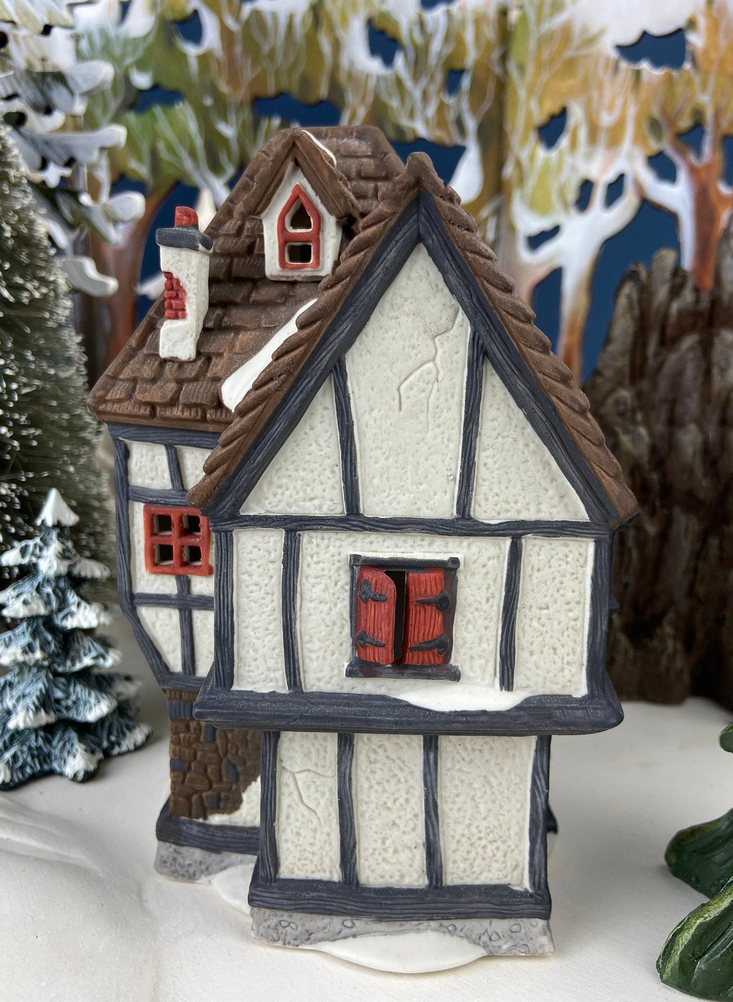 Tutbury Printer Christmas Village House by Dept 56.  Illuminated Christmas Village House. Dickens Village Series. Holiday Decor. - Tampa Home & Garden Store