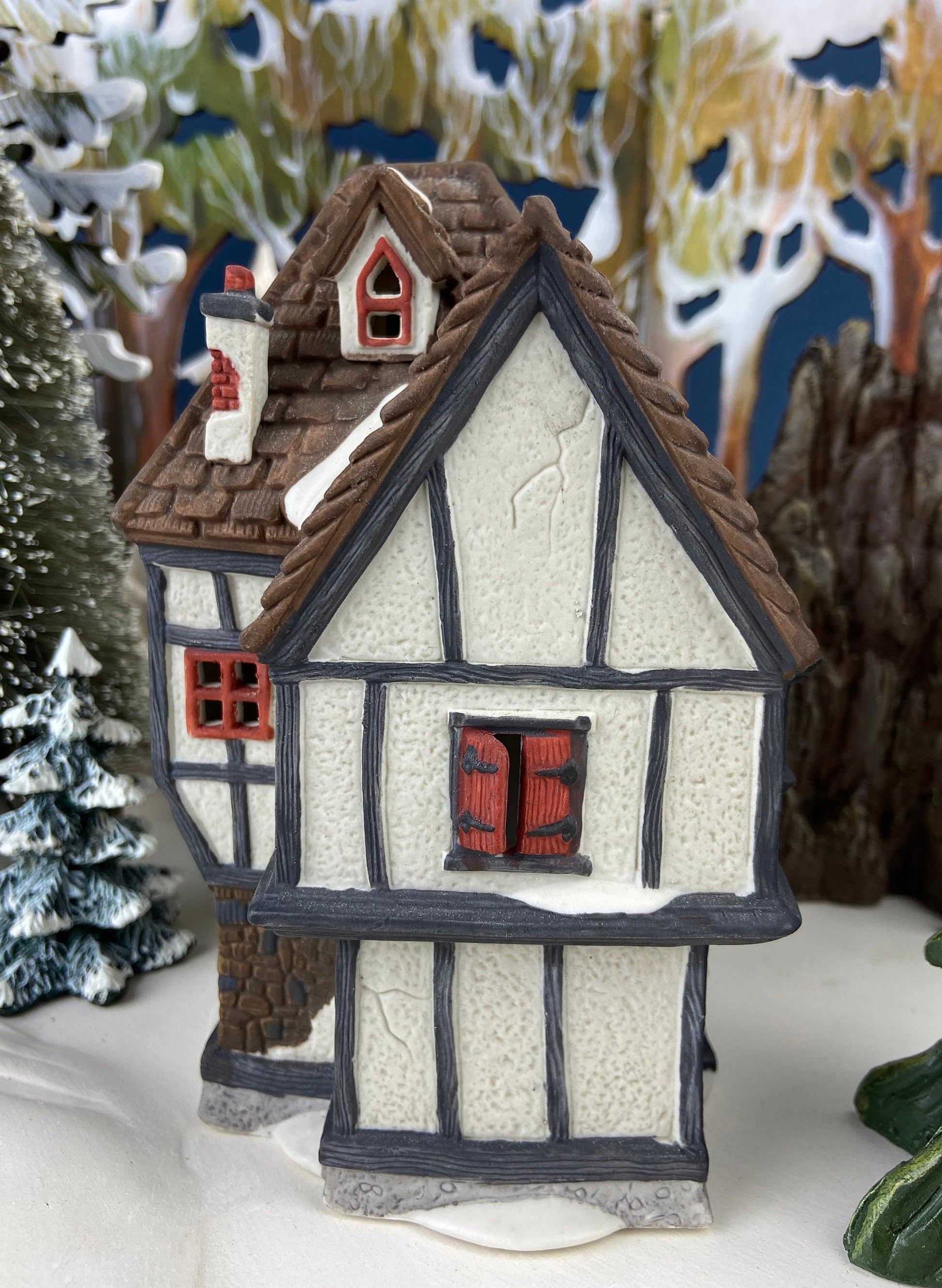 Tutbury Printer Christmas Village House by Dept 56.  Illuminated Christmas Village House. Dickens Village Series. Holiday Decor. - Tampa Home & Garden Store