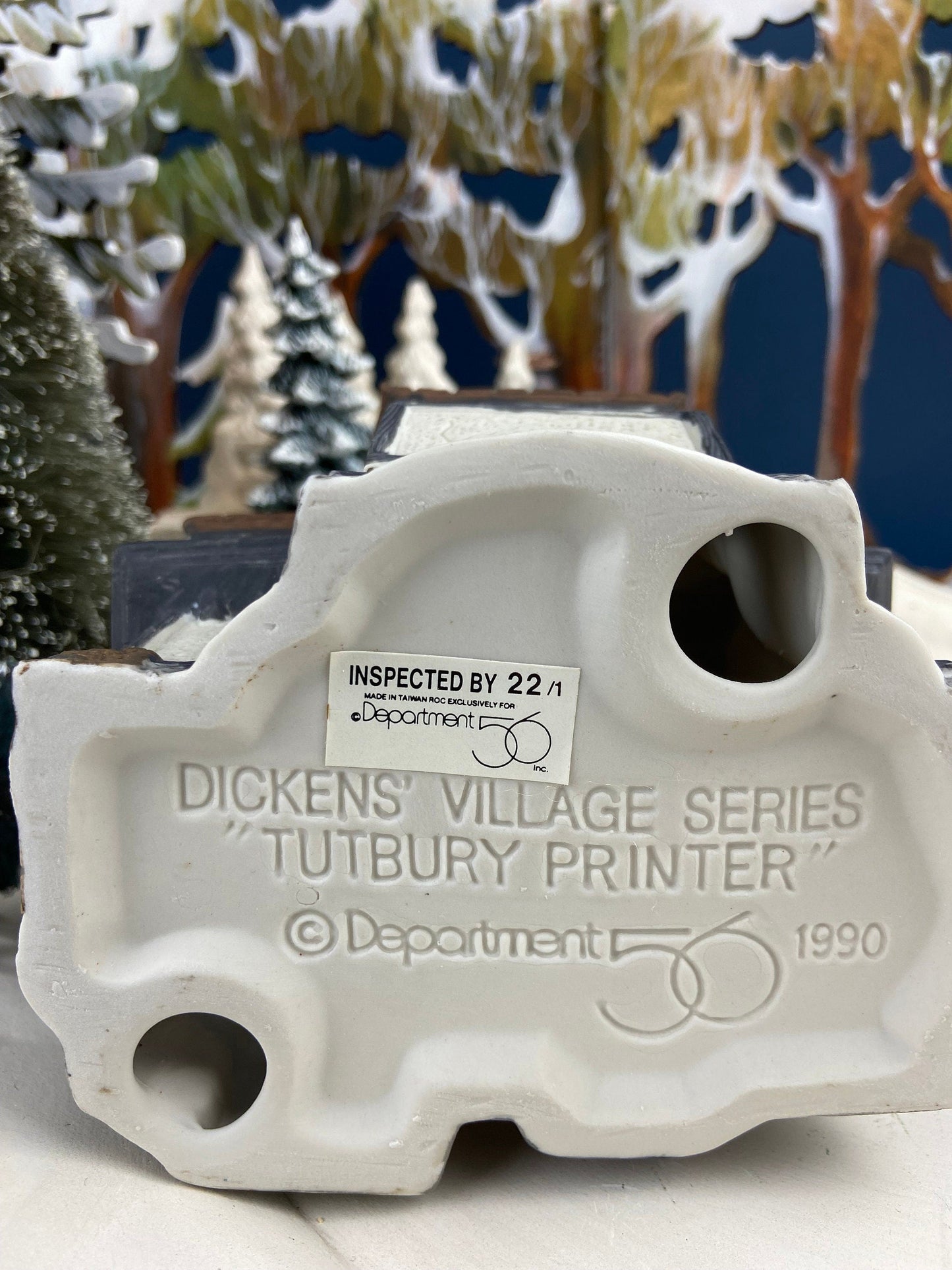 Tutbury Printer Christmas Village House by Dept 56.  Illuminated Christmas Village House. Dickens Village Series. Holiday Decor. - Tampa Home & Garden Store