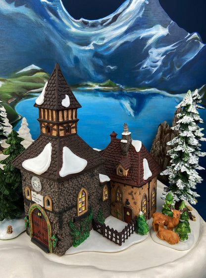 Tutbury Printer Christmas Village House by Dept 56.  Illuminated Christmas Village House. Dickens Village Series. Holiday Decor. - Tampa Home & Garden Store