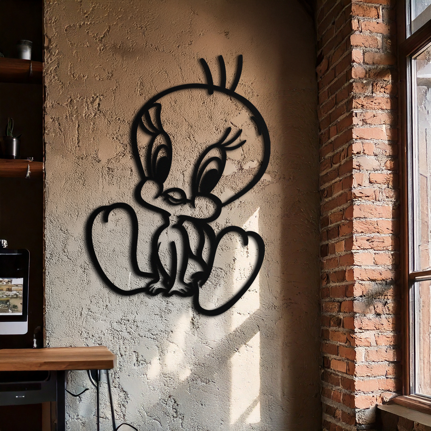 Tweety Bird Metal Wall Art – Classic Cartoon Character Silhouette for Fans- KAF666 - Tampa Home & Garden Store