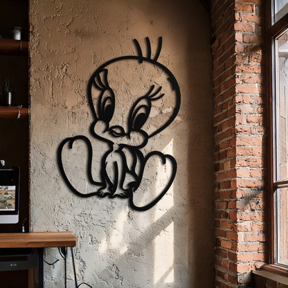 Tweety Bird Metal Wall Art – Classic Cartoon Character Silhouette for Fans- KAF666 - Tampa Home & Garden Store