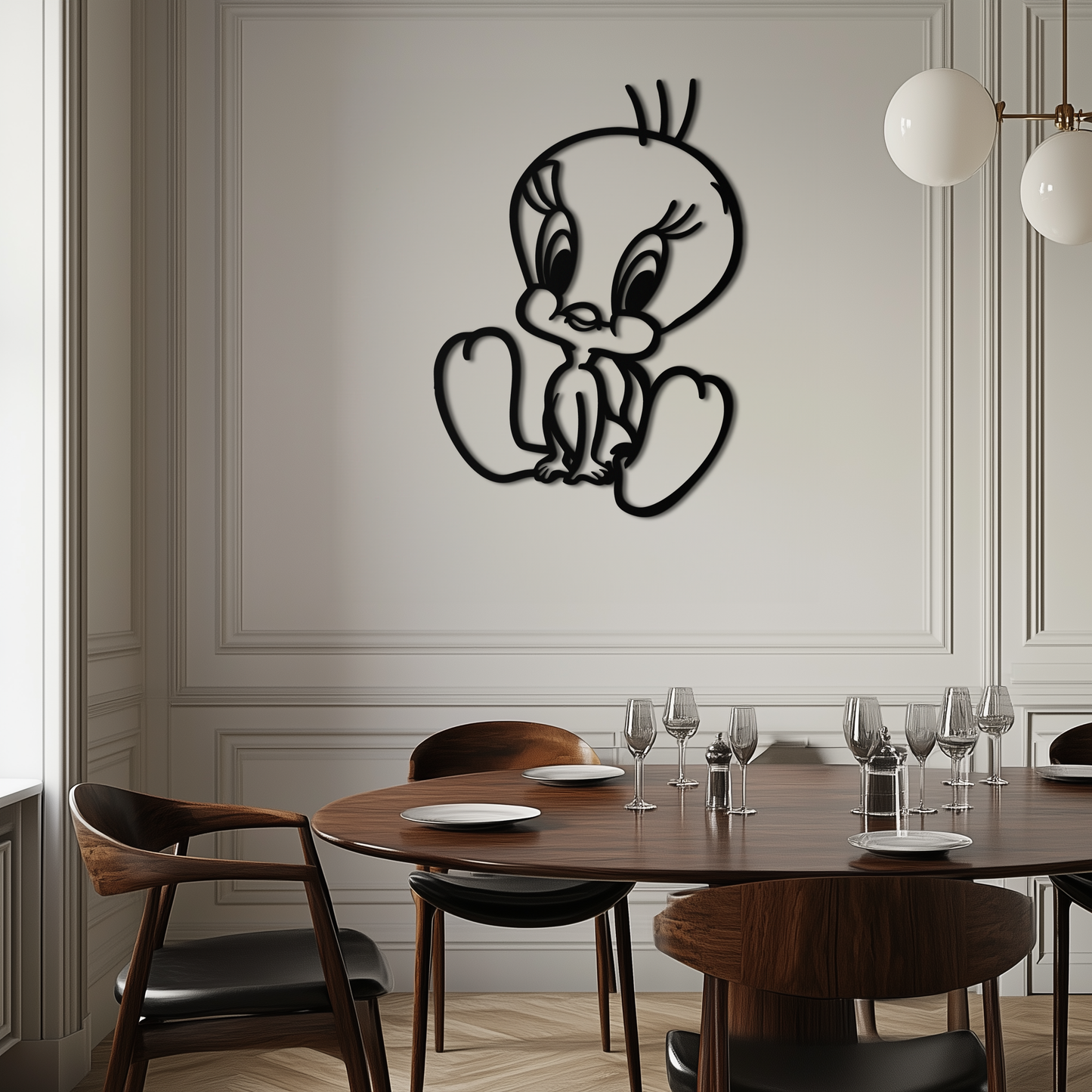 Tweety Bird Metal Wall Art – Classic Cartoon Character Silhouette for Fans- KAF666 - Tampa Home & Garden Store