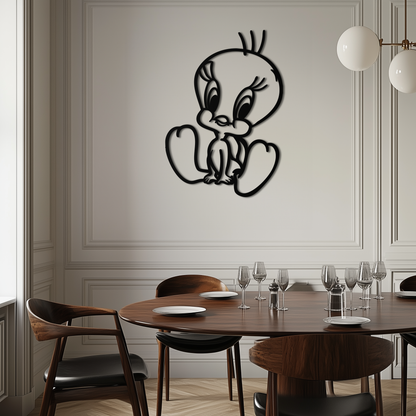 Tweety Bird Metal Wall Art – Classic Cartoon Character Silhouette for Fans- KAF666 - Tampa Home & Garden Store