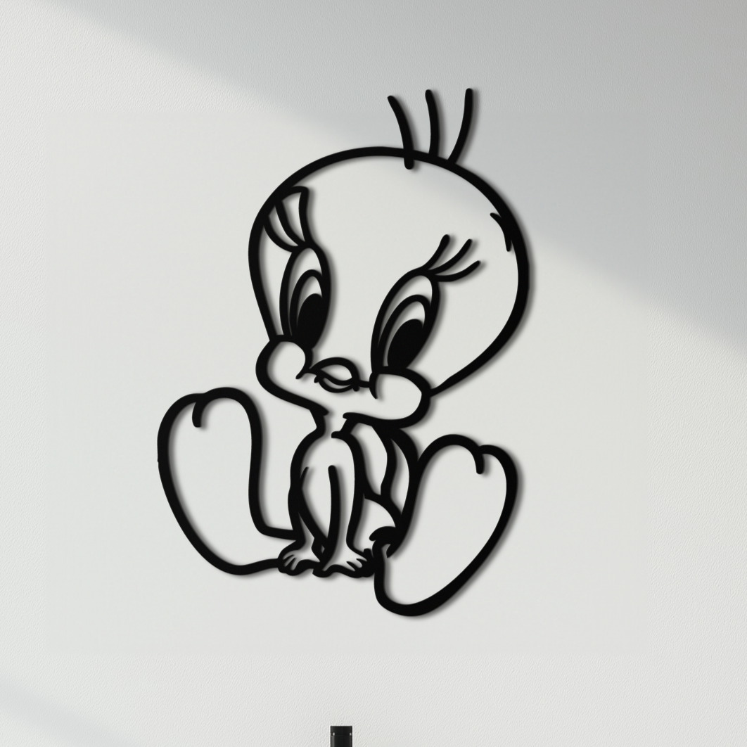 Tweety Bird Metal Wall Art – Classic Cartoon Character Silhouette for Fans- KAF666 - Tampa Home & Garden Store