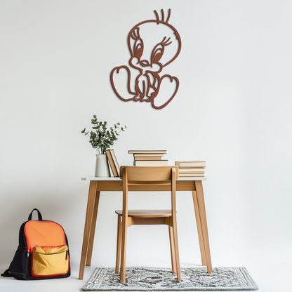 Tweety Bird Metal Wall Art – Classic Cartoon Character Silhouette for Fans- KAF666 - Tampa Home & Garden Store