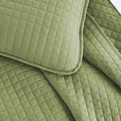 Twin/Twin XL Lightweight Sage Ultra Soft 2-Piece Microfiber Quilt Set - Tampa Home & Garden Store