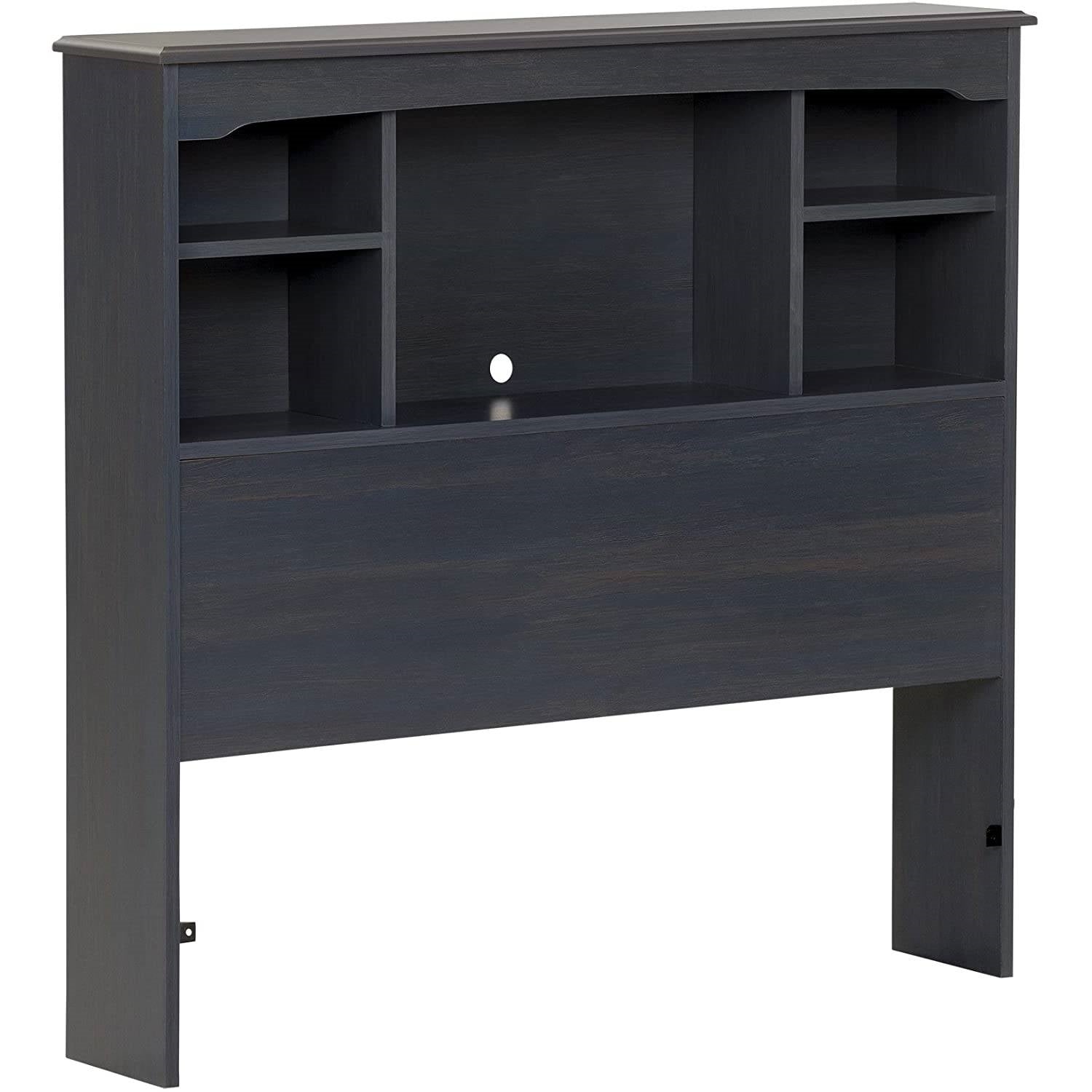 Twin size Bookcase Headboard in Dark Blueberry Finish - Tampa Home & Garden Store