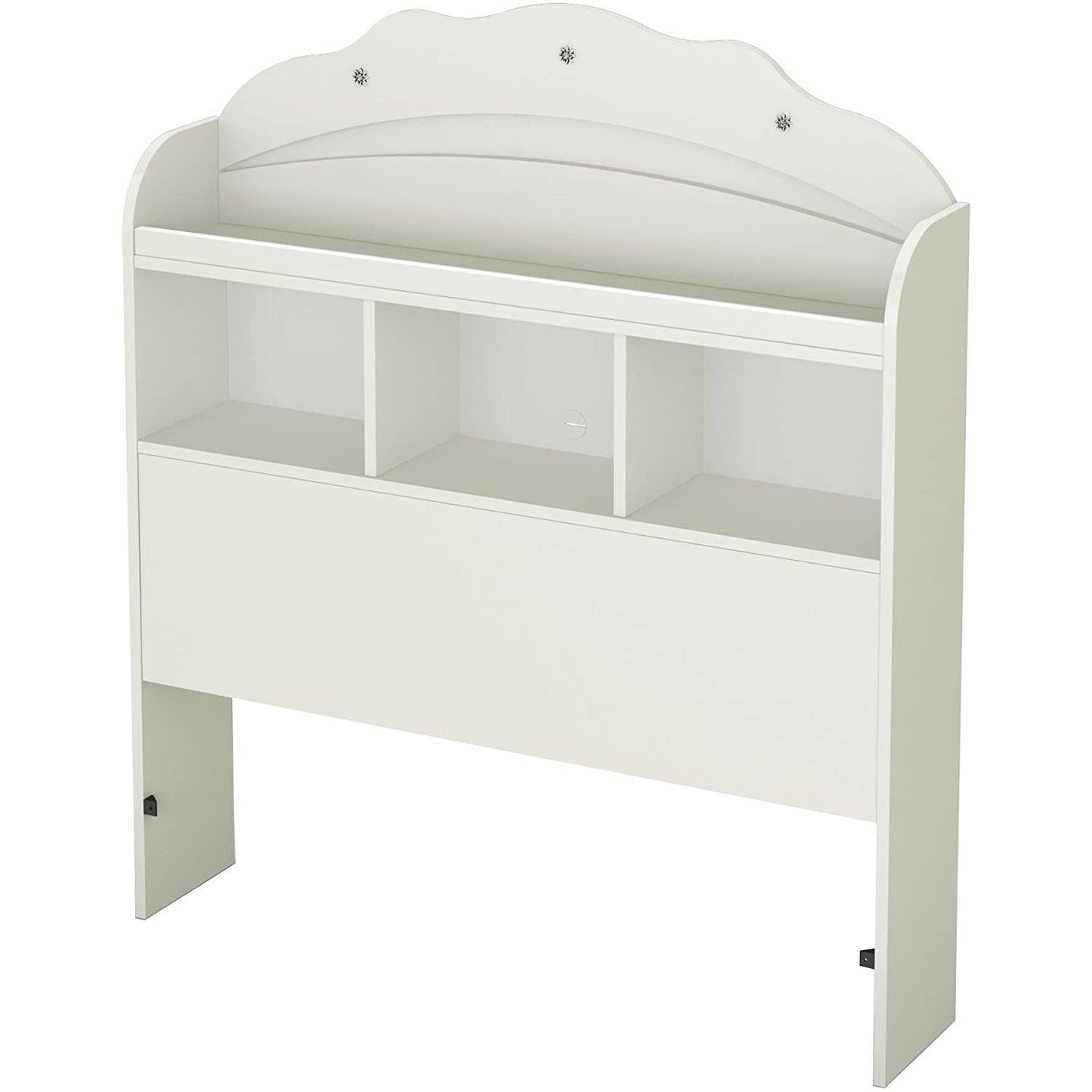 Twin size Bookcase Headboard in White Wood Finish - Tampa Home & Garden Store