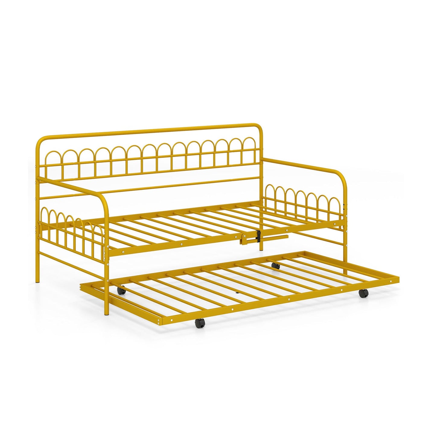 Twin Daybed with Curved Backrest and Armrests