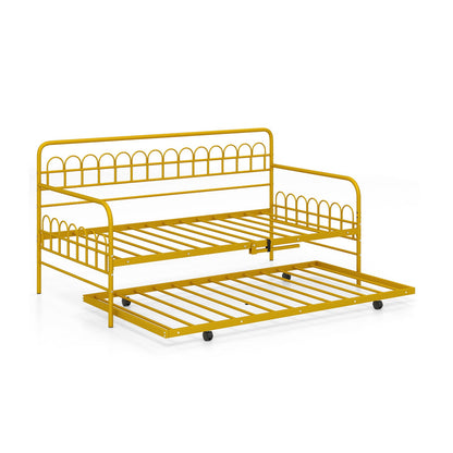 Twin Daybed with Curved Backrest and Armrests