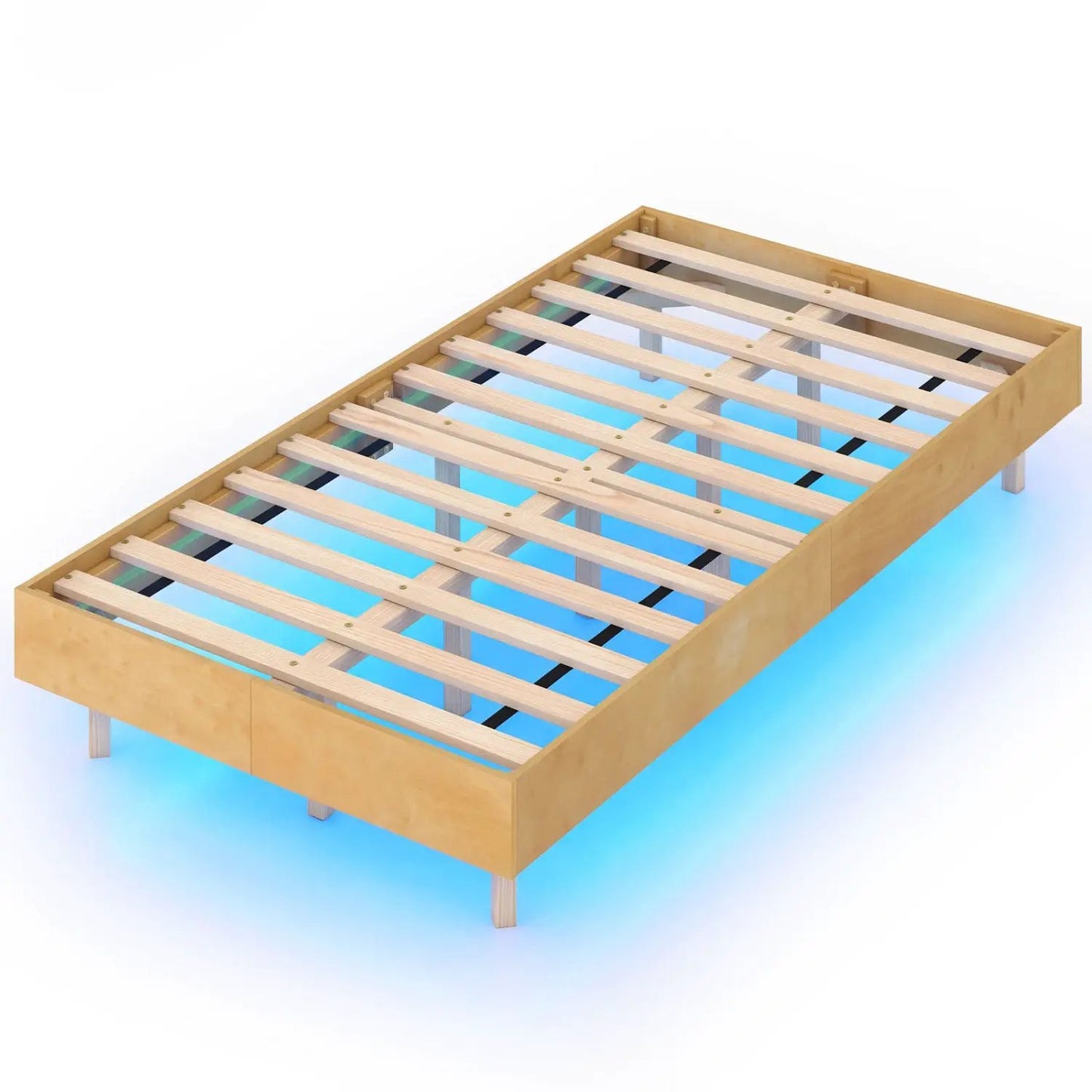 Floating Bed Frame with LED Lights for Bedroom
