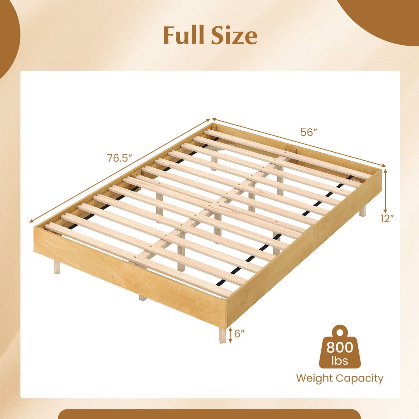 Floating Bed Frame with LED Lights for Bedroom