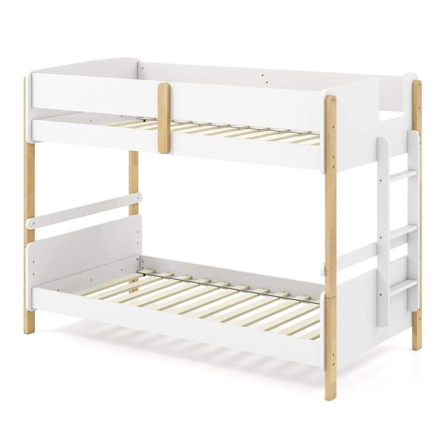 Twin Over Twin Bunk Bed With Convertible Design
