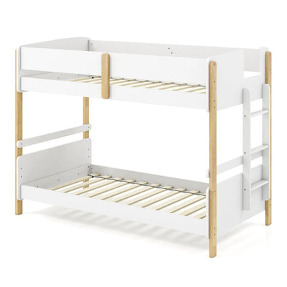 Twin Over Twin Bunk Bed With Convertible Design