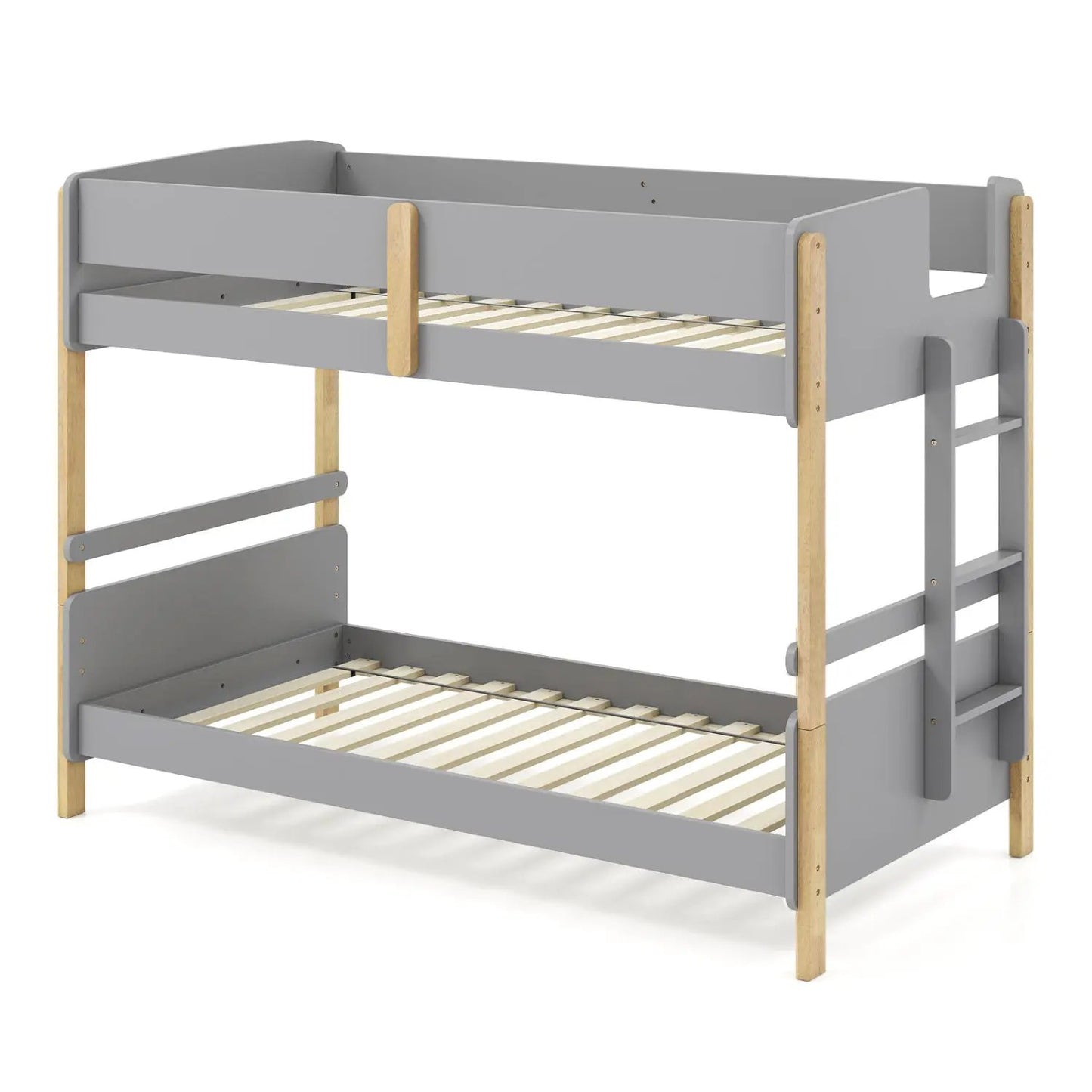 Twin Over Twin Bunk Bed With Convertible Design