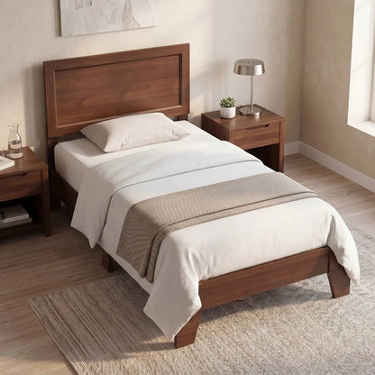 Twin Platform Bed Frame with Headboard Sturdy