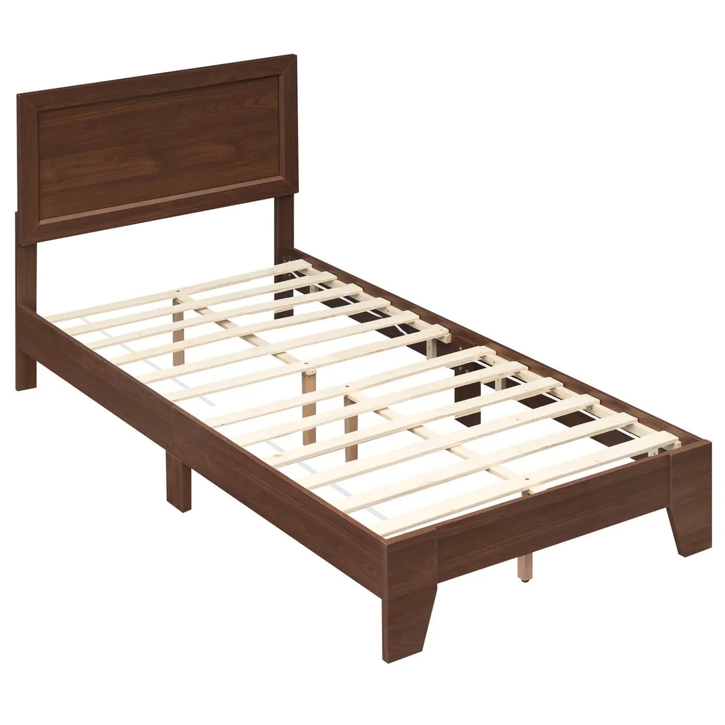 Twin Platform Bed Frame with Headboard Sturdy