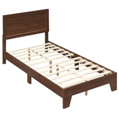 Twin Platform Bed Frame with Headboard Sturdy