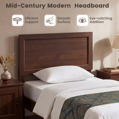Twin Platform Bed Frame with Headboard Sturdy