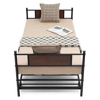 Base de cama nido doble 2 en 1 con cama auxiliar extraíble