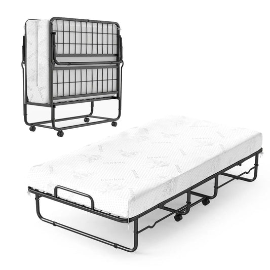 Twin Size Folding Bed with Gel Memory Foam