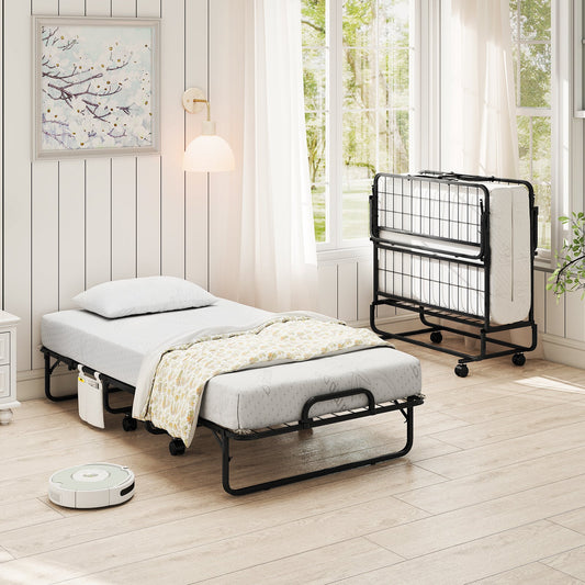 „ÄêFree $29 Pillow with Bed Purchase„ÄëTwin Size Folding Bed with 5 Inch Mattress - Tampa Home & Garden Store