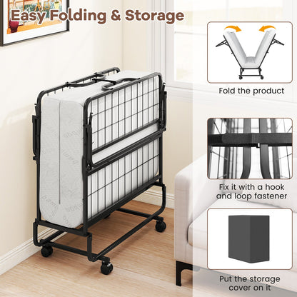 „ÄêFree $29 Pillow with Bed Purchase„ÄëTwin Size Folding Bed with 5 Inch Mattress
