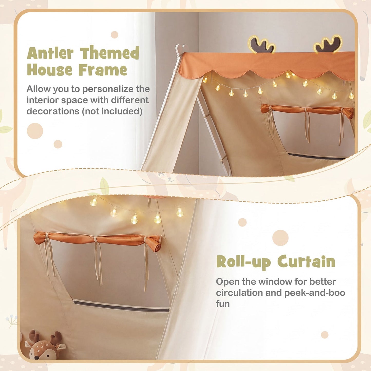 Twin Size House Floor Bed with Tent Canopy
