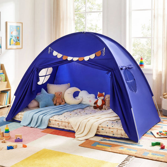 Twin Size Indoor Canopy Tent for Kids with 2 Window and Suits 3+ - Tampa Home & Garden Store