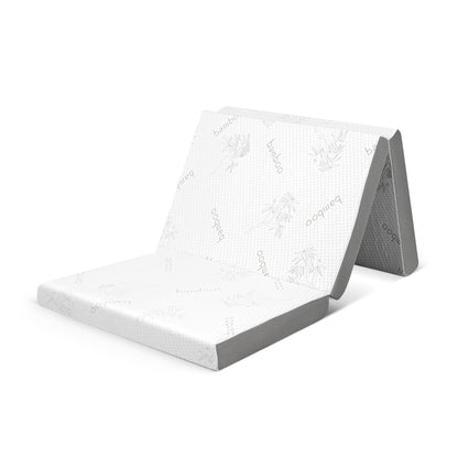 Colchón de espuma viscoelástica con gel frío, plegable en tres partes, de 4 pulgadas - Twin XL