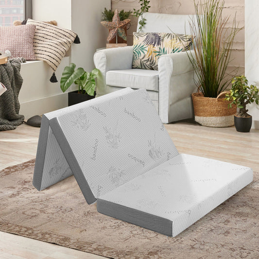 4 Inch Tri-fold Cool Gel Memory Foam Mattress-Twin XL - Tampa Home & Garden Store
