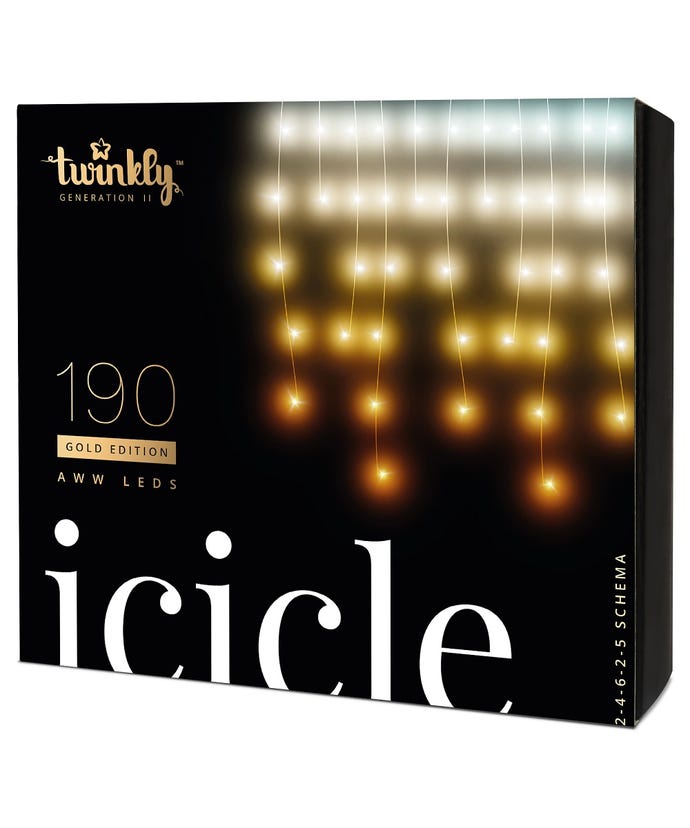 Twinkly 190-Light AWW LED Icicle Light Set (Generation II) - Tampa Home & Garden Store