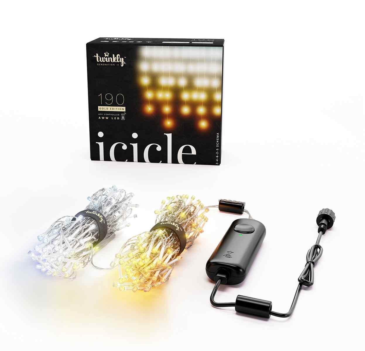 Twinkly 190-Light AWW LED Icicle Light Set (Generation II) - Tampa Home & Garden Store