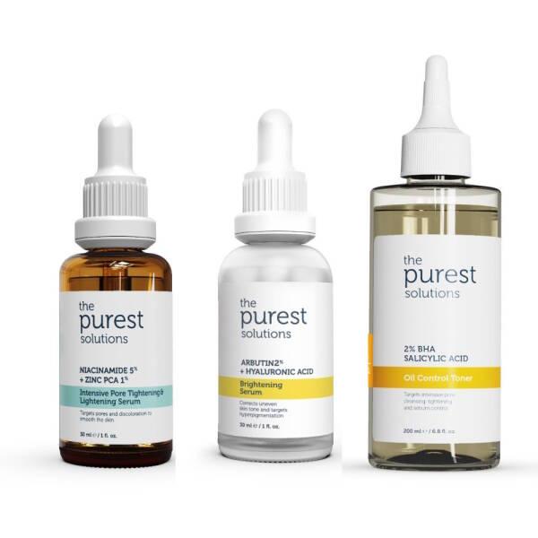The Purest Solutions skincare set with Niacinamide serum, Arbutin serum, Oil Control Toner on Tampa Home & Garden Store