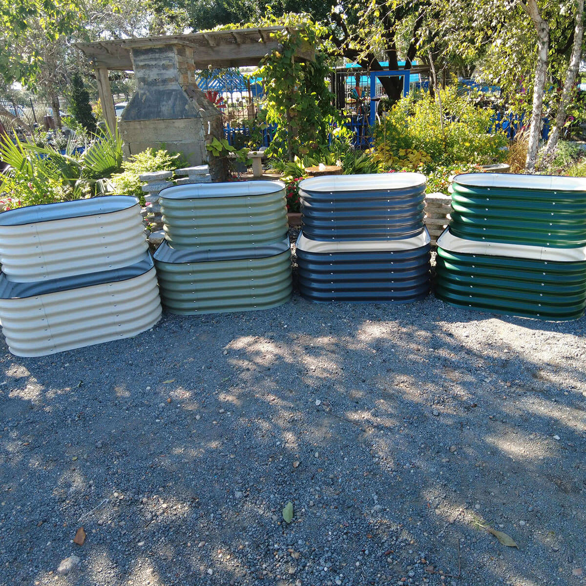 Two Tier Raised Garden Bed Metal Standard Size - Tampa Home & Garden Store