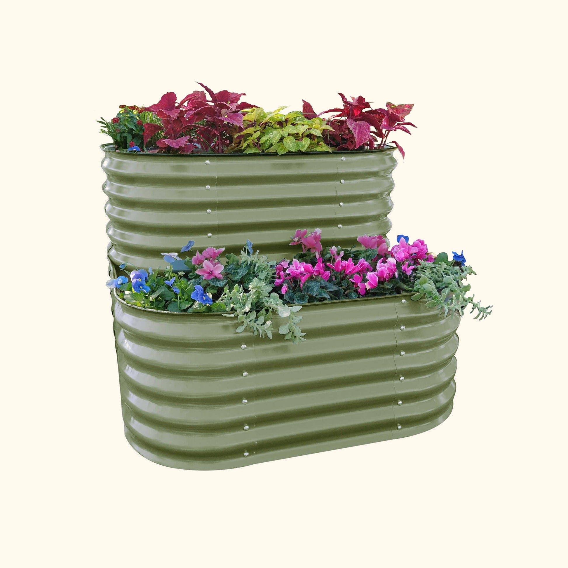 Two Tier Raised Garden Bed Metal Standard Size - Tampa Home & Garden Store