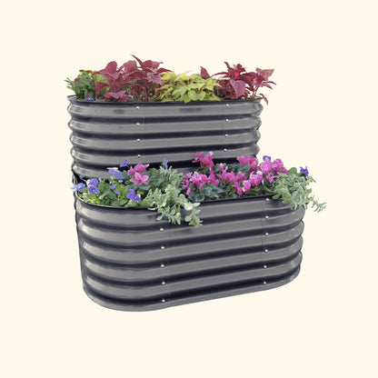Two Tier Raised Garden Bed Metal Standard Size - Tampa Home & Garden Store