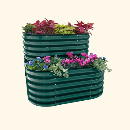 Two Tier Raised Garden Bed Metal Standard Size - Tampa Home & Garden Store