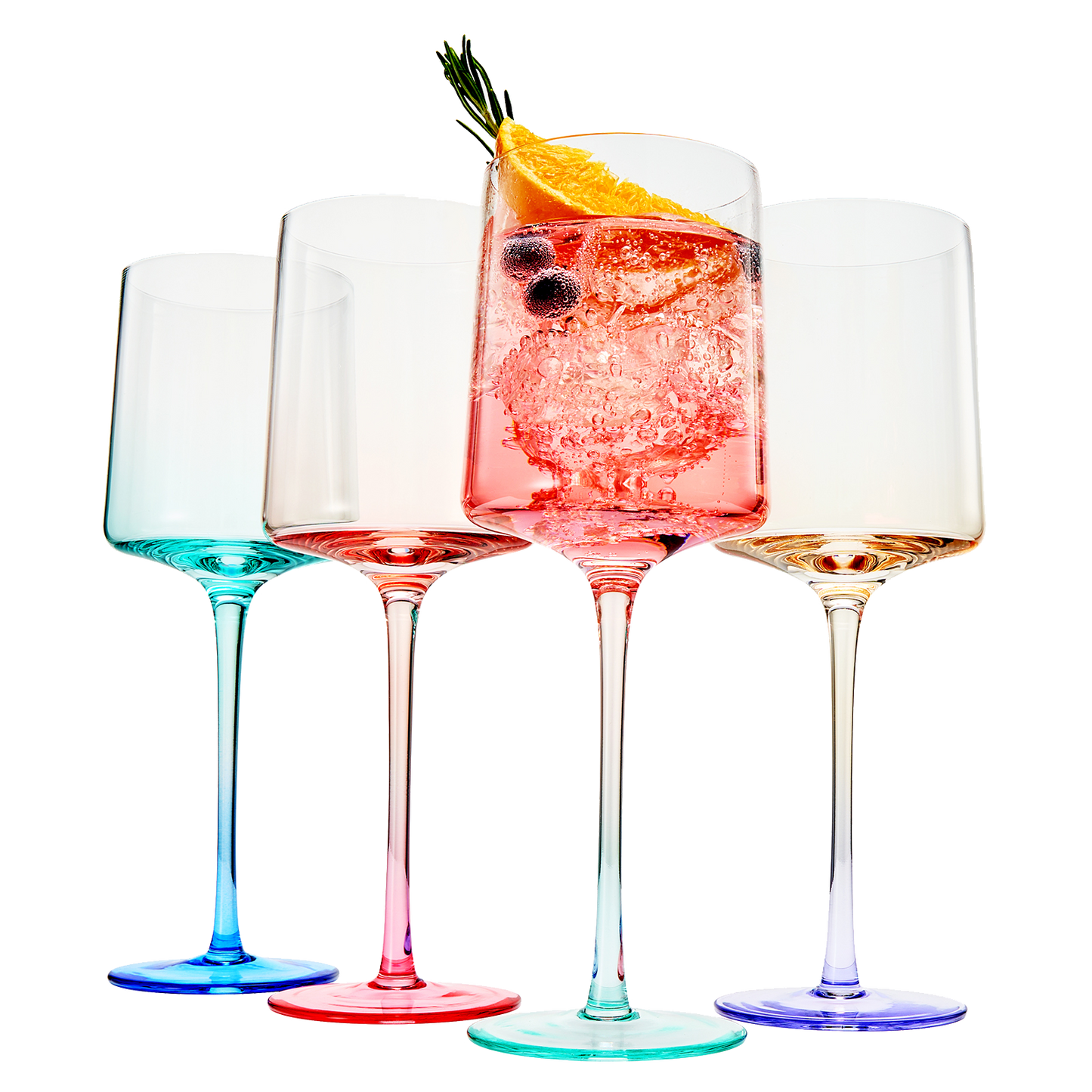Alba Clear Stemmed Wine Glasses Set of Four