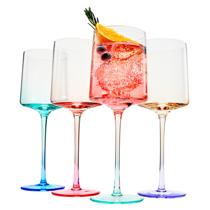 Alba Clear Stemmed Wine Glasses Set of Four