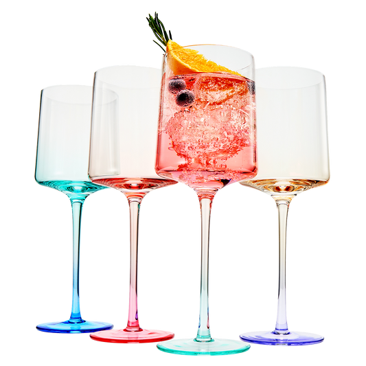 Alba Clear Stemmed Wine Glasses Set of Four