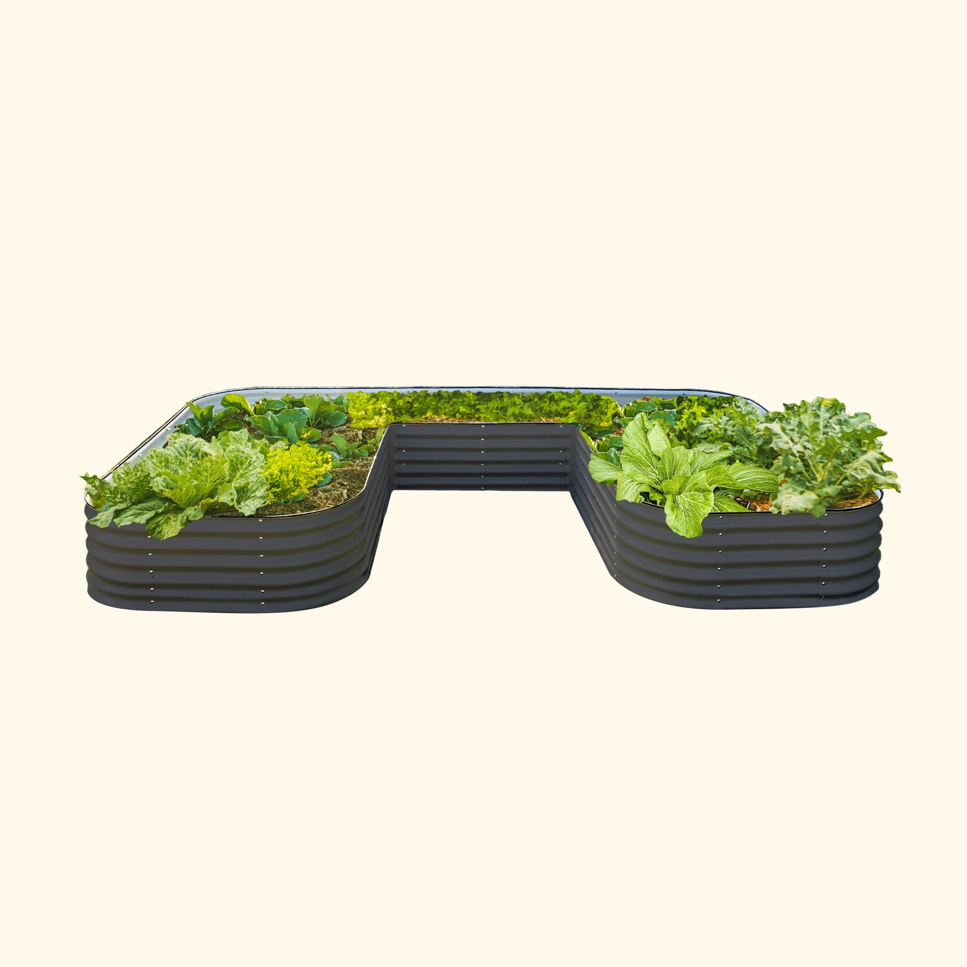 17" Tall U Shaped Raised Garden Bed Jumbo Size | Metal - Tampa soil911.com