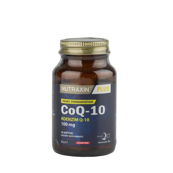 Nutraxin CoQ-10 100 mg dietary supplement bottle, brown glass with blue label by Beauty Care Bag on Tampa Home & Garden Store
