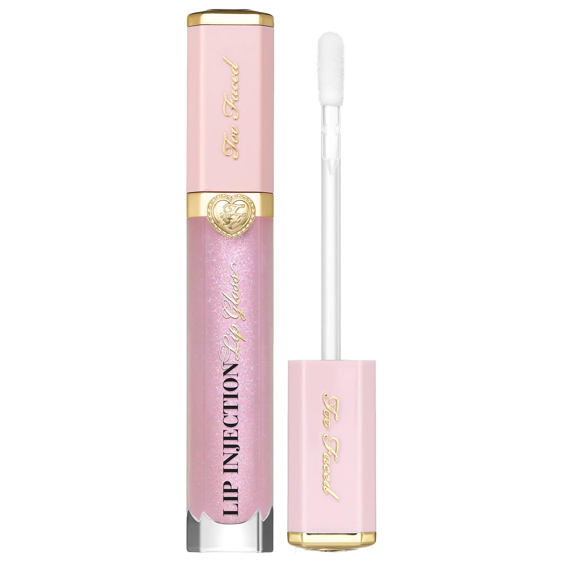 Two Too Faced Hydrating Plumping Lip Gloss pink tubes with wand on Tampa Home & Garden Store
