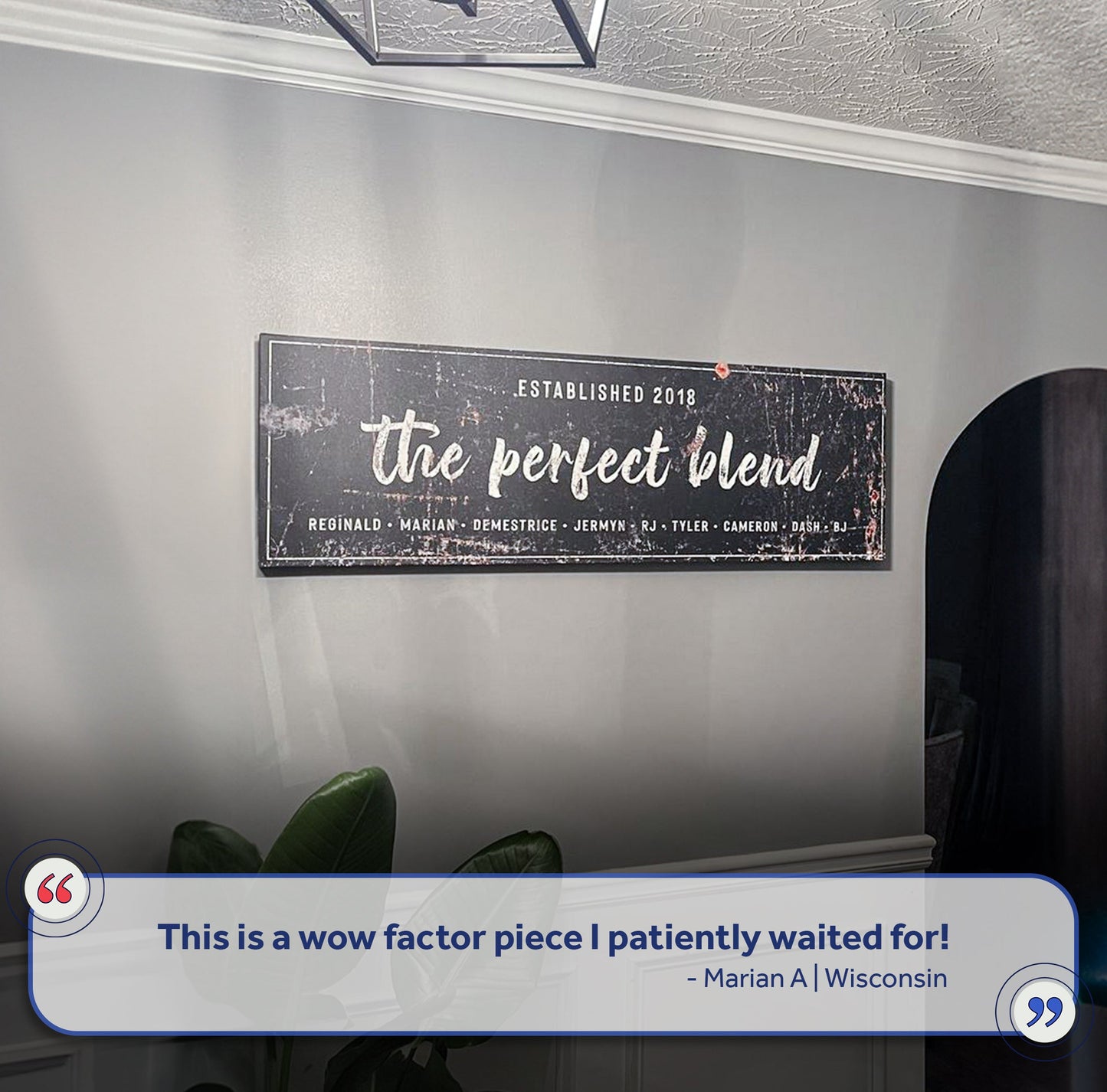 Canvas The Perfect Blend Sign III by Tailored Canvases crafting canvas wall art on Tampa Home & Garden Store