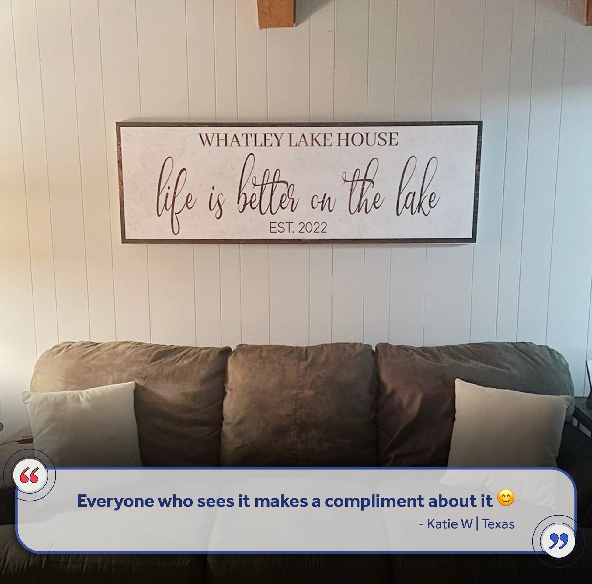 Life Is Better On The Lake Sign II canvas by Tailored Canvases crafting canvas decor on Tampa Home & Garden Store
