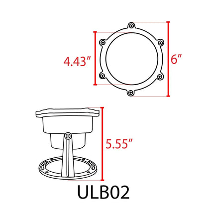 ULB02 Cast Brass PAR36 LED Low Voltage Underwater Pond Light IP68 Waterproof