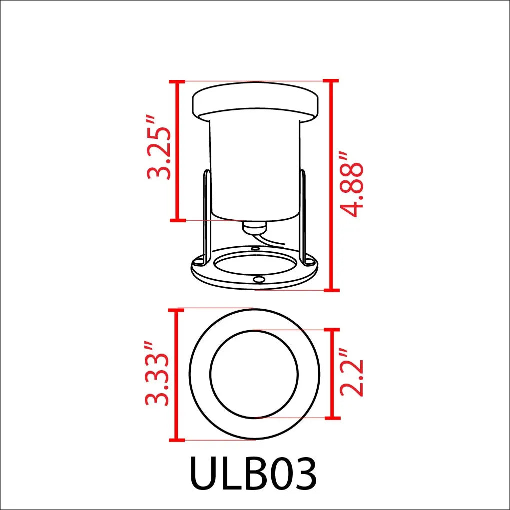 ULB03 Stainless Steel Underwater Landscape LED Fountain Light Pond Lighting